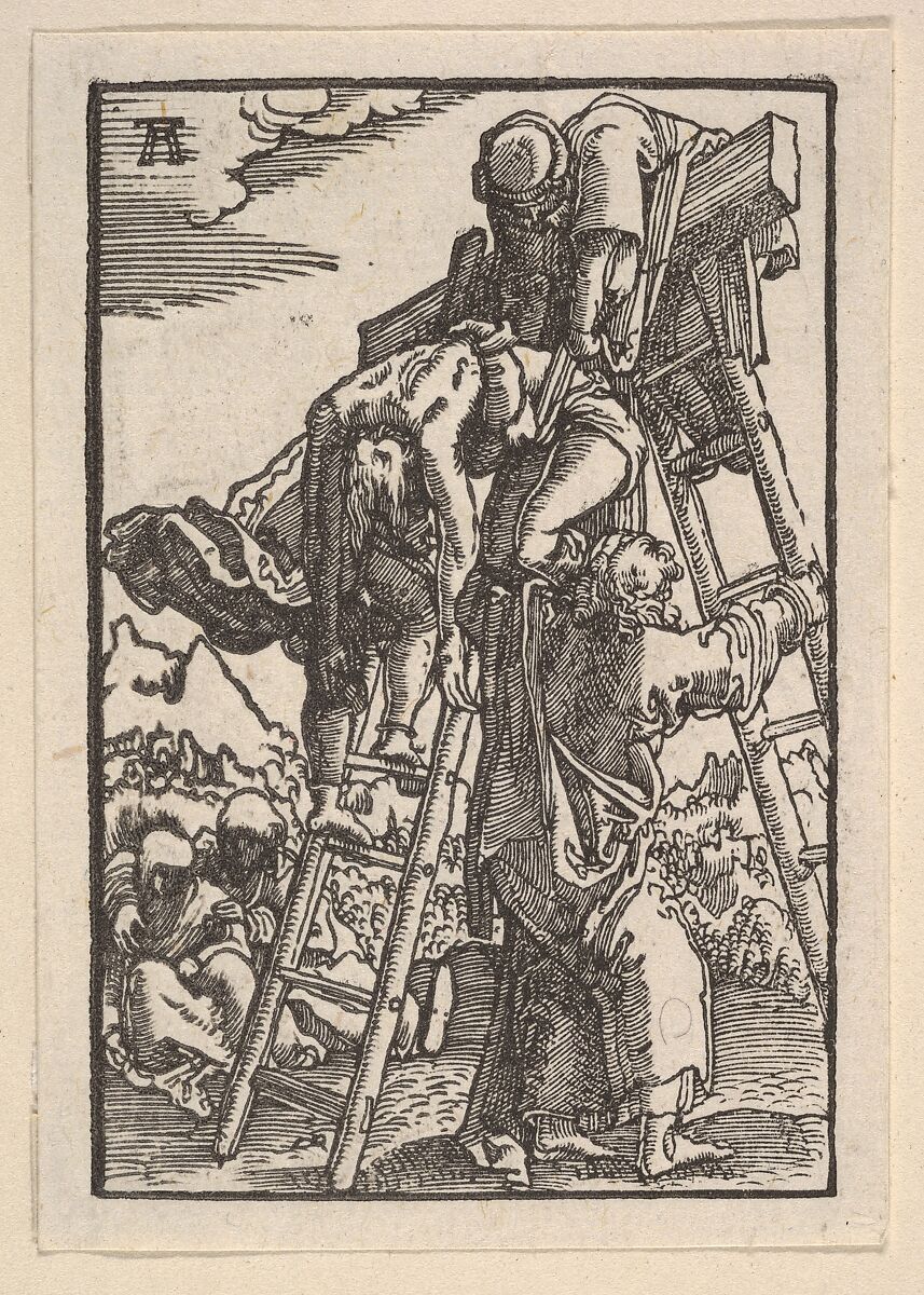 The Descent from the Cross, from The Fall and Salvation of Mankind Through the Life and Passion of Christ, Albrecht Altdorfer (German, Regensburg ca. 1480–1538 Regensburg), Woodcut 