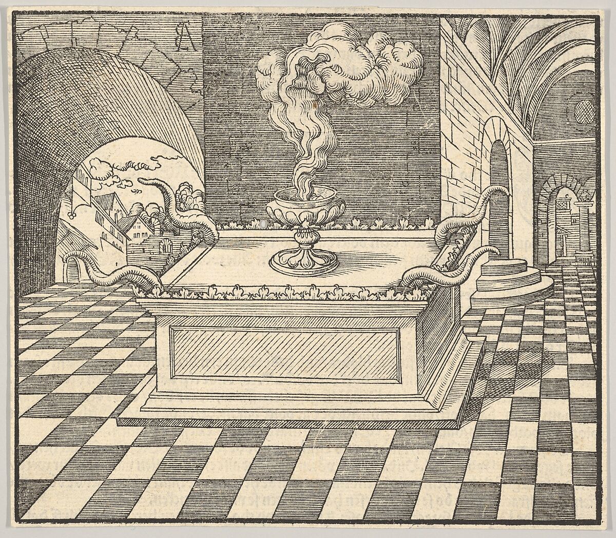 The Altar of Incense, from De Biblie uth der uthlegginge Doctoris Martini Luthers, Erhard Altdorfer (German, 1480/85–1561/62 Schwerin), Woodcut 