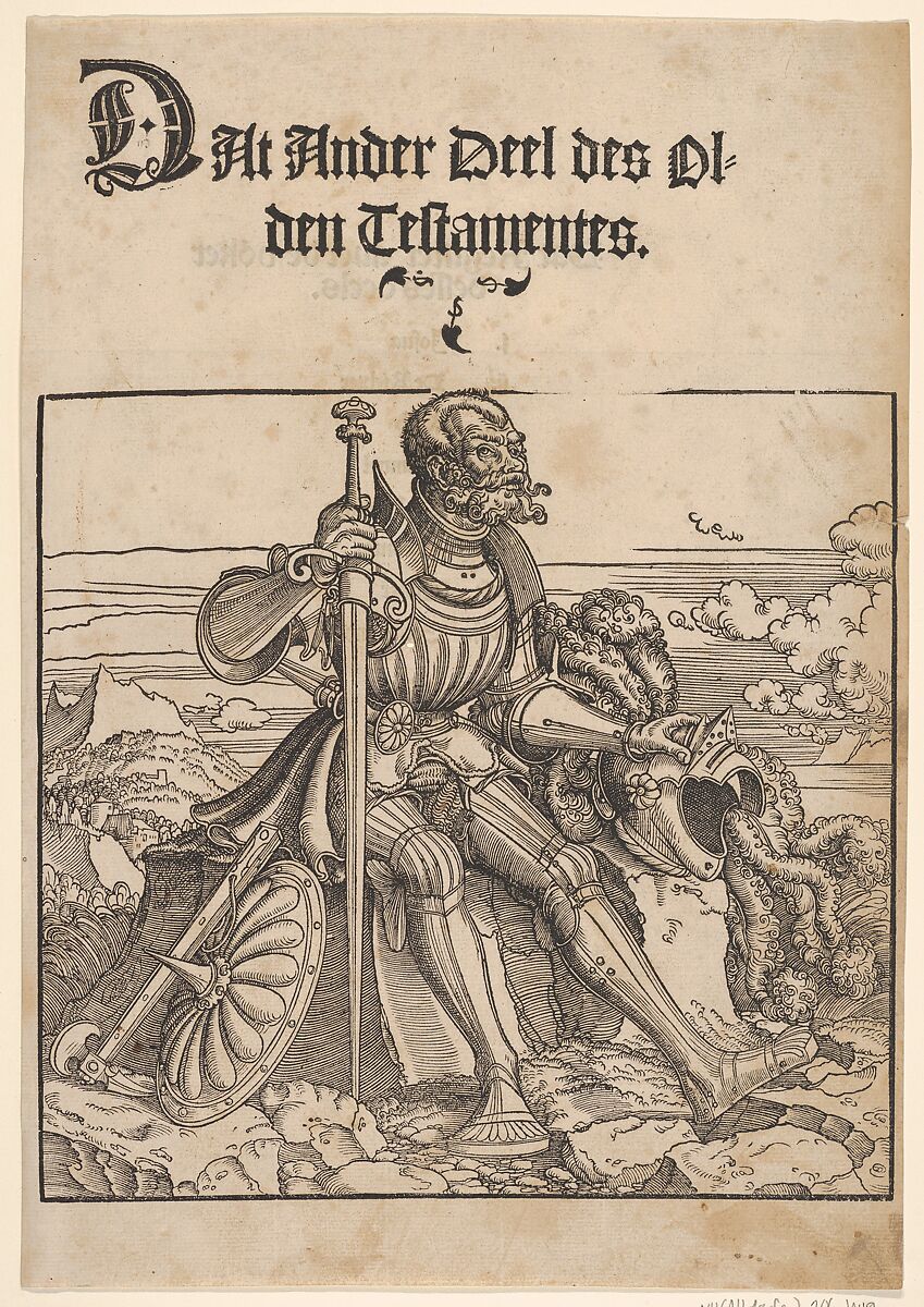 Joshua, from De Biblie uth der uthlegginge Doctoris Martini Luthers, Erhard Altdorfer (German, 1480/85–1561/62 Schwerin), Woodcut 