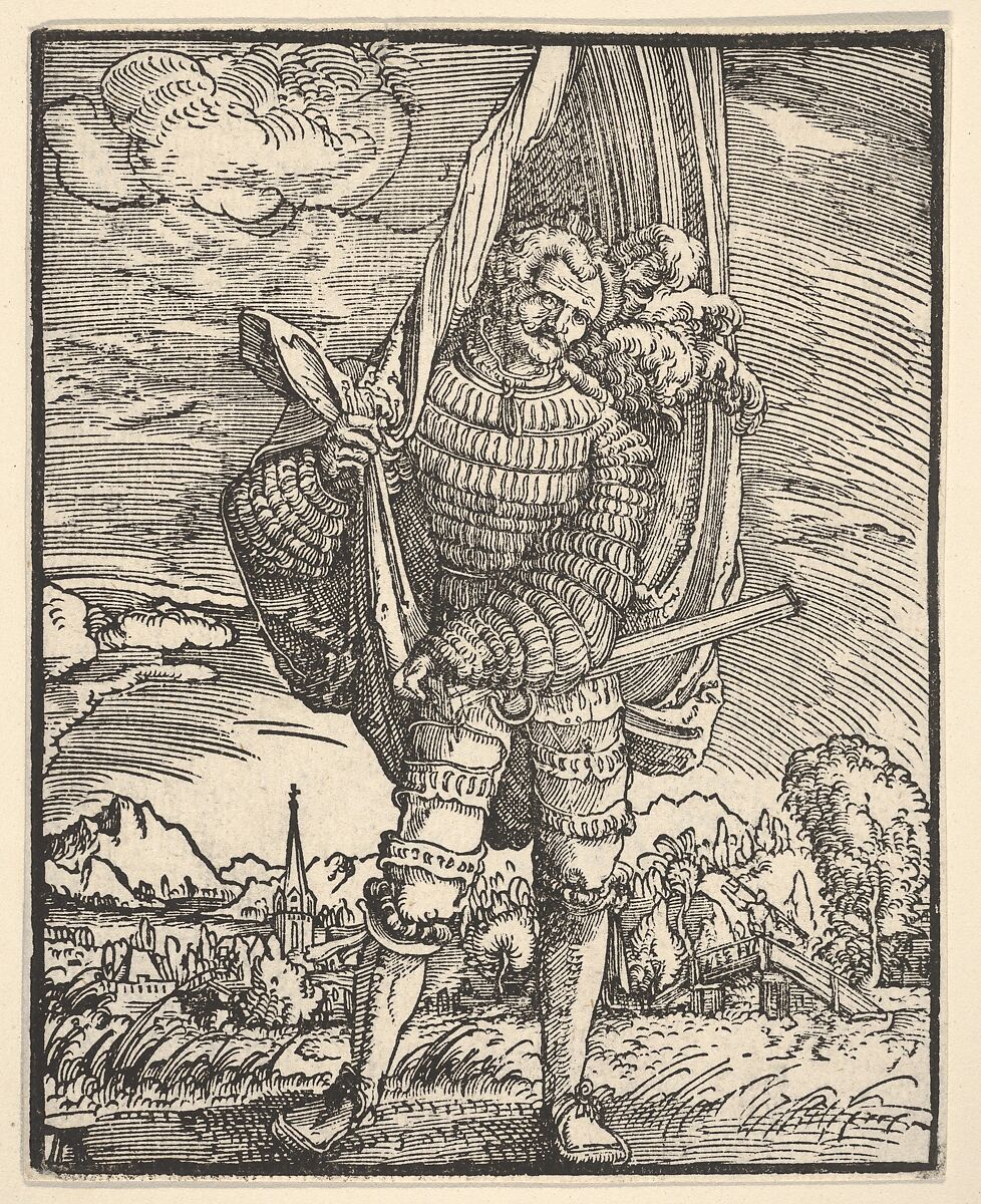 Standard-Bearer, Albrecht Altdorfer (German, Regensburg ca. 1480–1538 Regensburg), Woodcut 