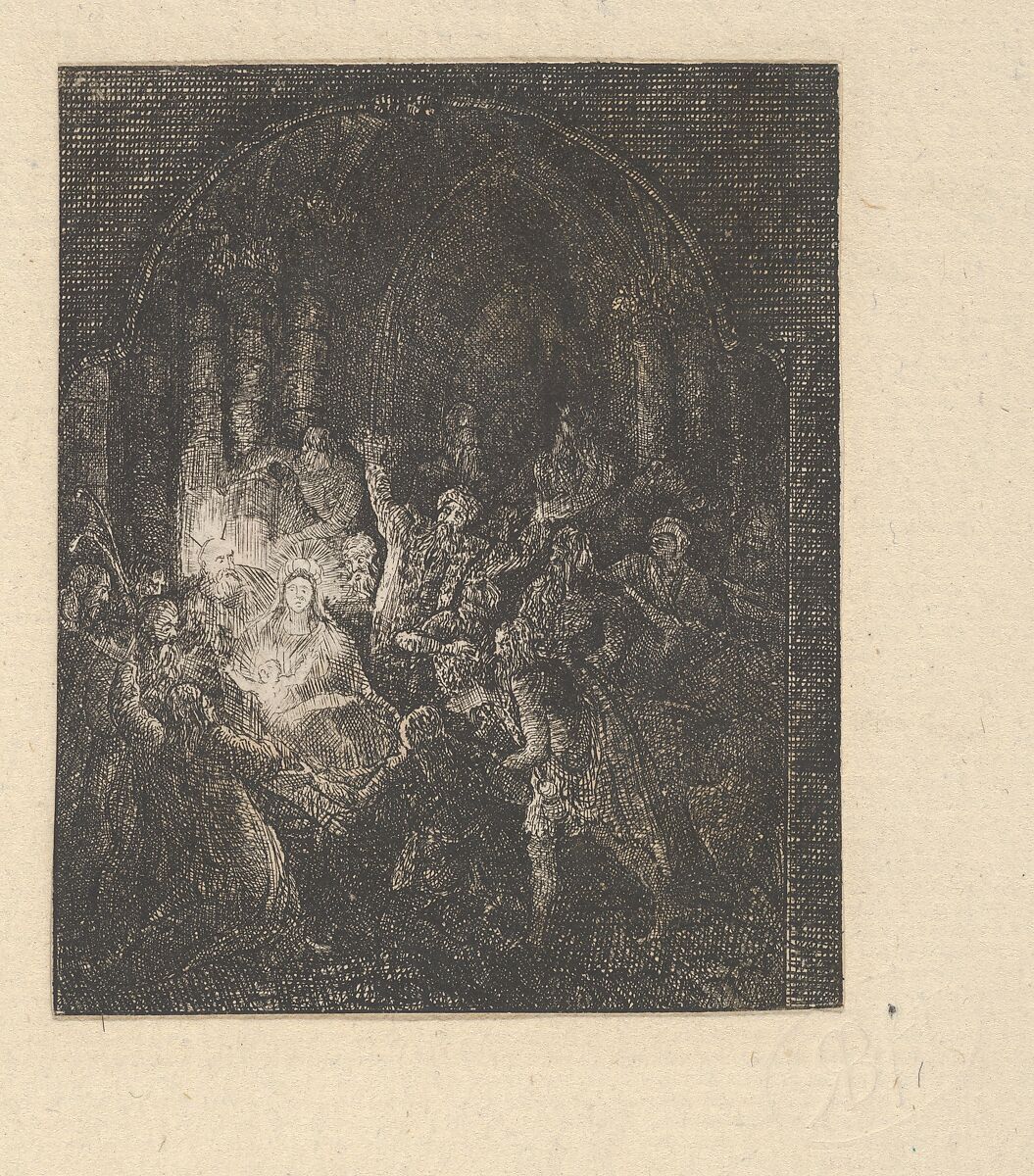 L'Adoration des Bergers (The Adoration of the Shepherds), Rodolphe Bresdin (French, Montrelais 1822–1885 Sèvres), Etching 