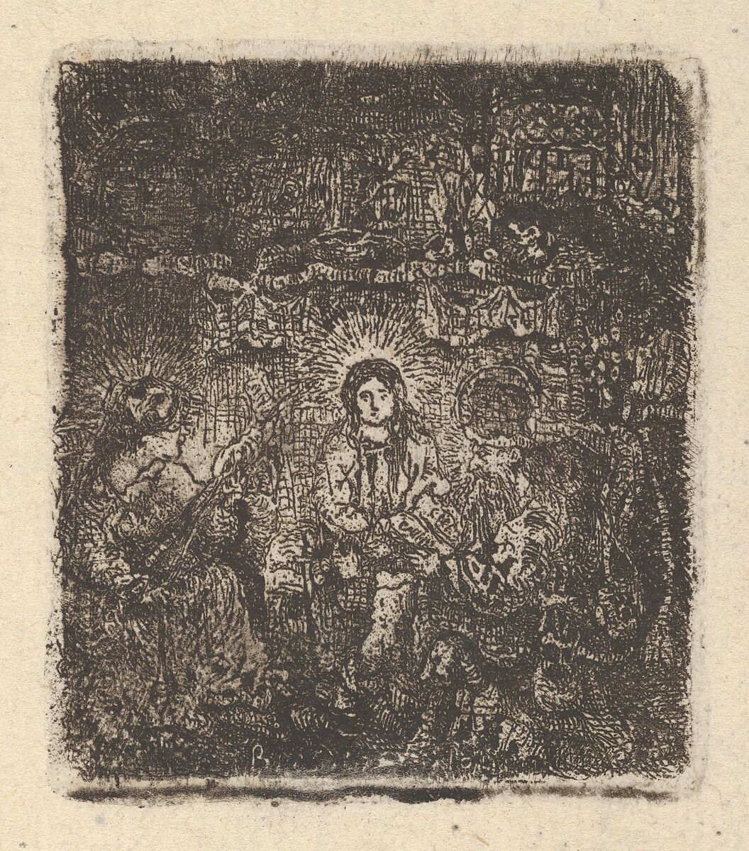 La Sainte Famille (The Holy Family), Rodolphe Bresdin (French, Montrelais 1822–1885 Sèvres), Etching 