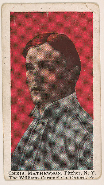 Christopher Mathewson, Pitcher, New York, from the Baseball players (Williams Caramel) series (E103) for the Williams Caramel Company, Issued by The Williams Caramel Company, Oxford, Pennsylvania, Commercial color lithograph 