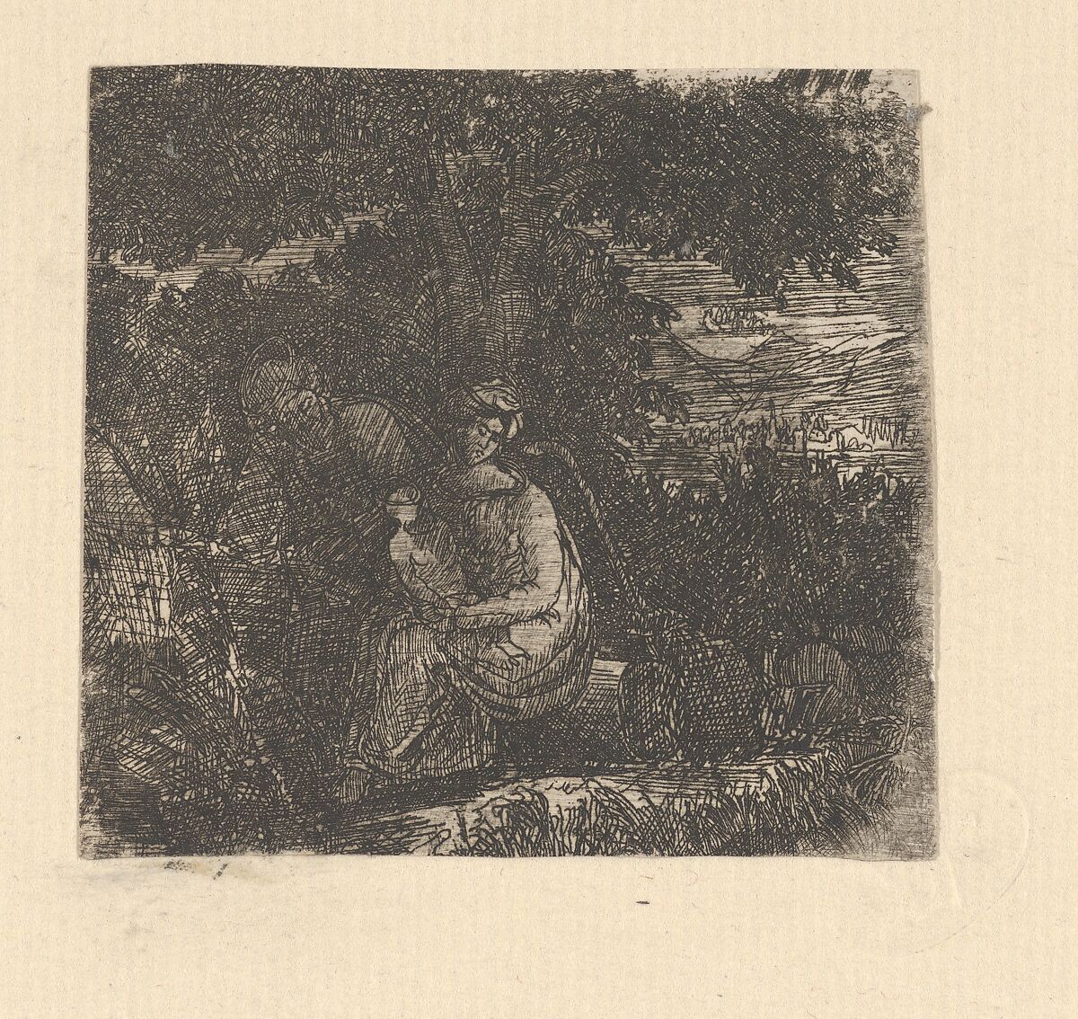 La Sainte Famille (The Holy Family), Rodolphe Bresdin (French, Montrelais 1822–1885 Sèvres), Etching; first state of two (Van Gelder) 