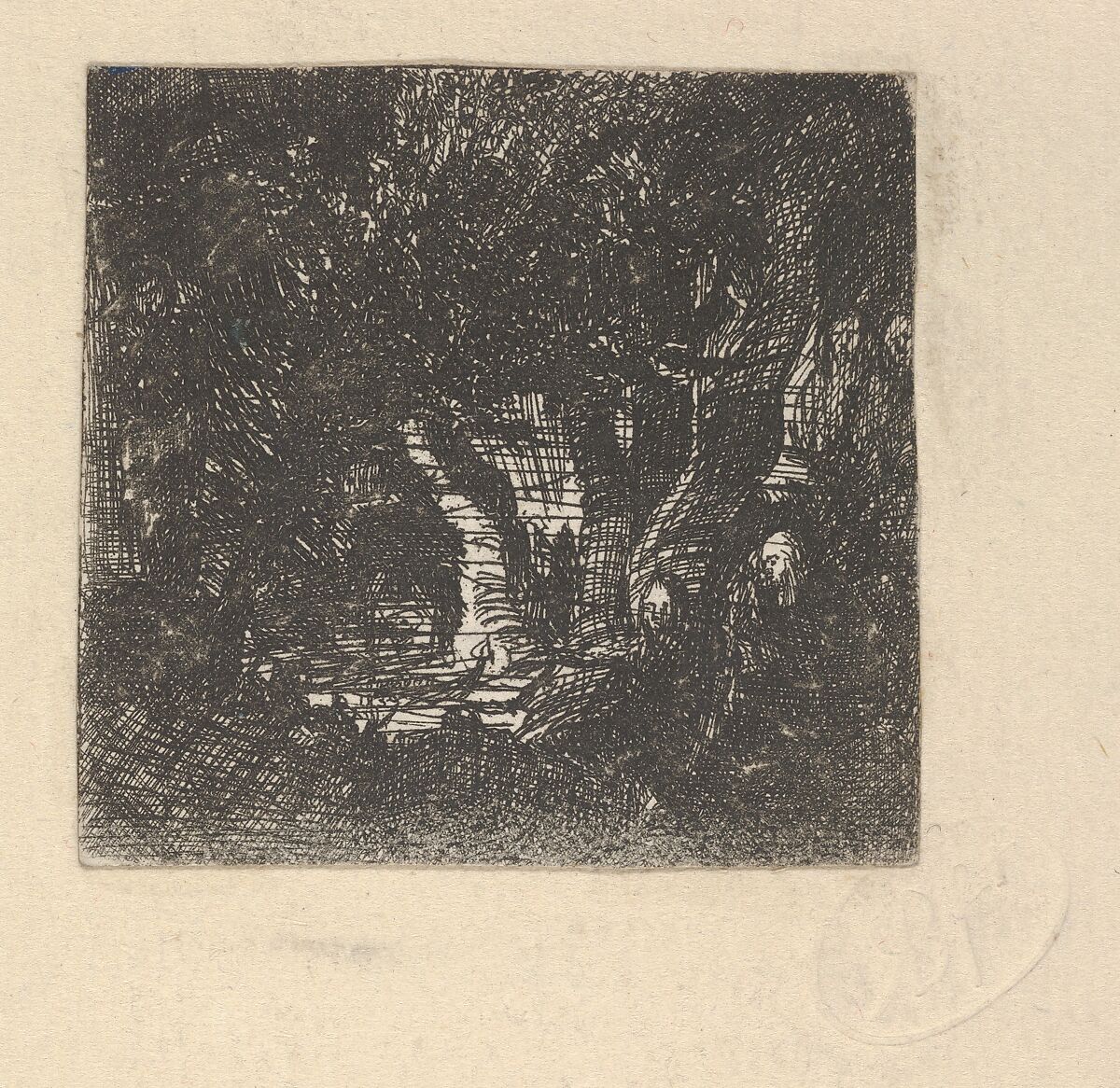 La Sainte Famille et Les Bergers (The Holy Family and the Shepherds), Rodolphe Bresdin (French, Montrelais 1822–1885 Sèvres), Etching 
