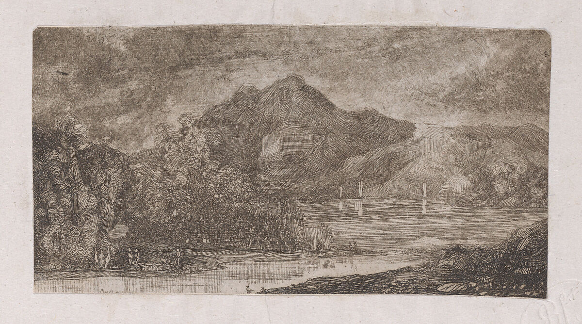 La Lac aux Montagnes (The Lake in the Mountains), Rodolphe Bresdin (French, Montrelais 1822–1885 Sèvres), Etching 