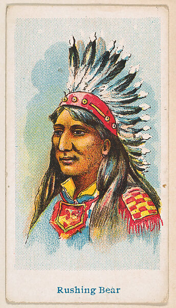 Rushing Bear, from the Wild West Caramels series (E49) for the American Caramel Company, Issued by American Caramel Company, Philadelphia, Commercial color lithograph 