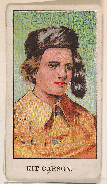 Kit Carson, from the Wild West Gum series (E50) for John H. Dockman & Son, Issued by John H. Dockman &amp; Son, Baltimore, Commercial color lithograph 