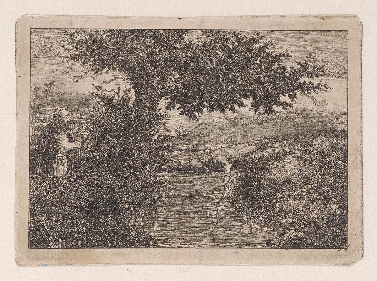 Scène Biblique (Biblical Scene), Rodolphe Bresdin (French, Montrelais 1822–1885 Sèvres), Etching 