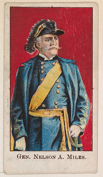 General Nelson A. Miles, from the Wild West Gum series (E50) for John H. Dockman & Son, Issued by John H. Dockman &amp; Son, Baltimore, Commercial color lithograph 