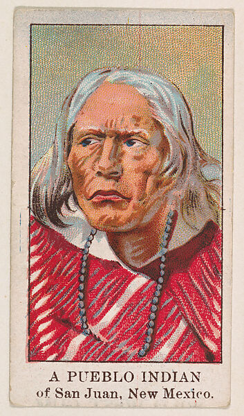 A Pueblo Indian of San Juan, New Mexico, from the Wild West Gum series (E50) for John H. Dockman & Son, Issued by John H. Dockman &amp; Son, Baltimore, Commercial color lithograph 