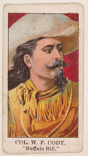 Colonel W.F. Cody, "Buffalo Bill," from the Wild West Gum series (E50) for John H. Dockman & Son, Issued by John H. Dockman &amp; Son, Baltimore, Commercial color lithograph 