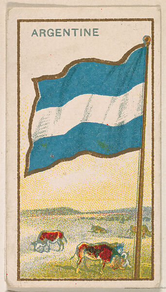 Argentine Flag, from the Flag Caramels series (E15) for the American Caramel Company, Issued by American Caramel Company, Philadelphia, Commercial color lithograph 