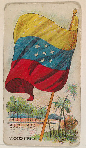 Flag of Venezuela, from the Flag Chewing Gum series (E16) for John H. Dockman & Son, Issued by John H. Dockman &amp; Son, Baltimore, Commercial color lithograph