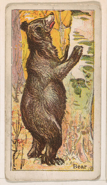Bear, from the Menagerie Gum series (E26) for John H. Dockman & Son, Issued by John H. Dockman &amp; Son, Baltimore, Commercial color lithograph 