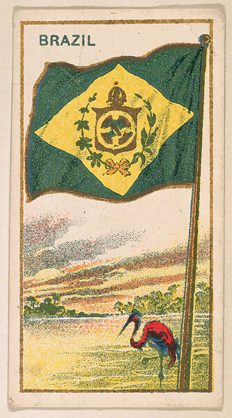 Flag of Brazil, from the Flag Caramels series (E15) for the American Caramel Company, Issued by American Caramel Company, Philadelphia, Commercial color lithograph 