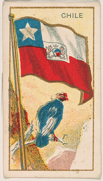 Flag of Chile, from the Flag Caramels series (E15) for the American Caramel Company, Issued by American Caramel Company, Philadelphia, Commercial color lithograph 