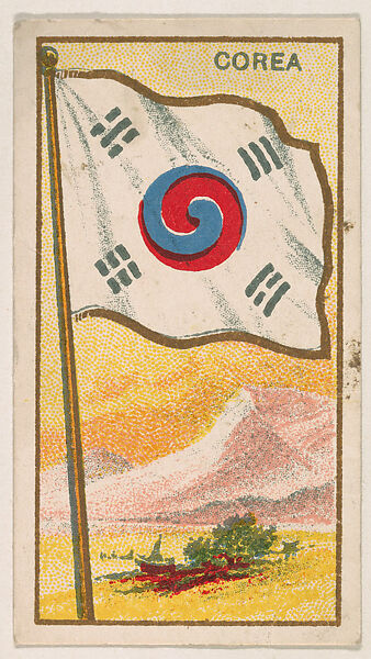 Flag of Corea, from the Flag Caramels series (E15) for the American Caramel Company, Issued by American Caramel Company, Philadelphia, Commercial color lithograph 