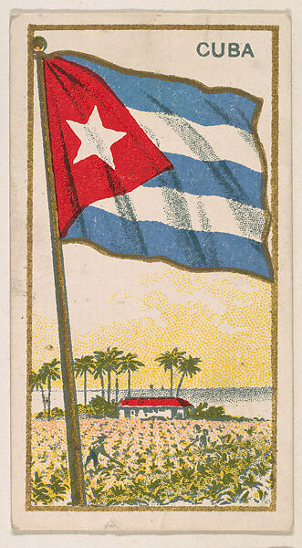 Flag of Cuba, from the Flag Caramels series (E15) for the American Caramel Company, Issued by American Caramel Company, Philadelphia, Commercial color lithograph 