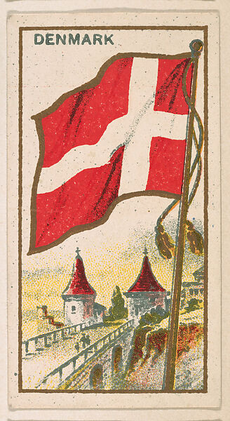 Flag of Denmark, from the Flag Caramels series (E15) for the American Caramel Company, Issued by American Caramel Company, Philadelphia, Commercial color lithograph 
