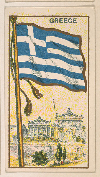 Flag of Greece, from the Flag Caramels series (E15) for the American Caramel Company, Issued by American Caramel Company, Philadelphia, Commercial color lithograph 