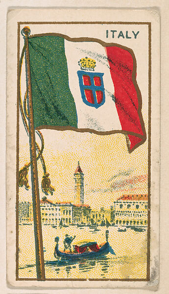 Flag of Italy, from the Flag Caramels series (E15) for the American Caramel Company, Issued by American Caramel Company, Philadelphia, Commercial color lithograph 
