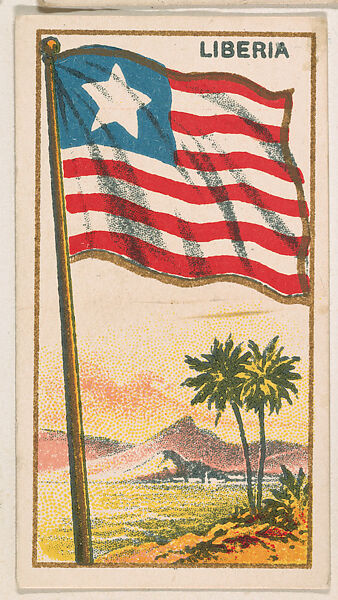 Flag of Liberia, from the Flag Caramels series (E15) for the American Caramel Company, Issued by American Caramel Company, Philadelphia, Commercial color lithograph 
