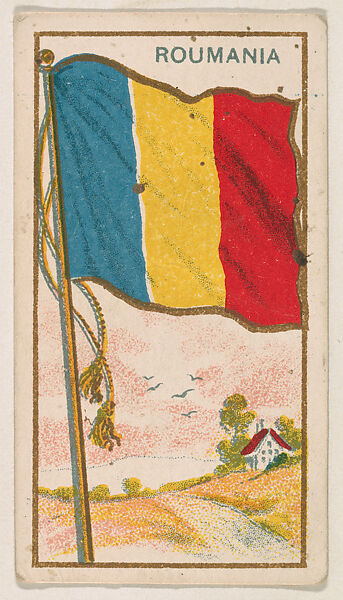 Flag of Roumania, from the Flag Caramels series (E15) for the American Caramel Company, Issued by American Caramel Company, Philadelphia, Commercial color lithograph 