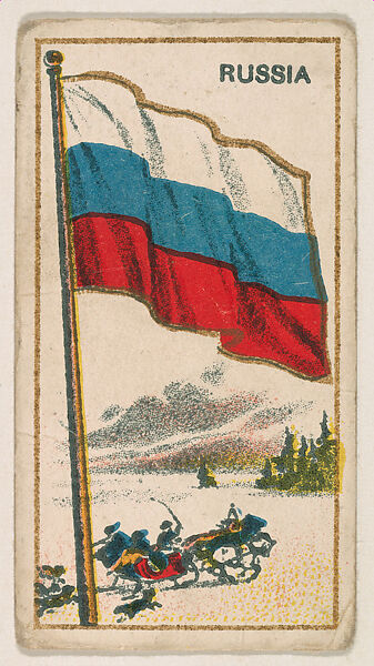Flag of Russia, from the Flag Caramels series (E15) for the American Caramel Company, Issued by American Caramel Company, Philadelphia, Commercial color lithograph 