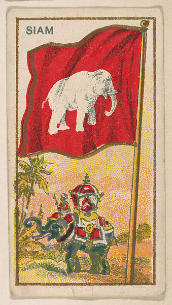 Flag of Siam, from the Flag Caramels series (E15) for the American Caramel Company, Issued by American Caramel Company, Philadelphia, Commercial color lithograph 