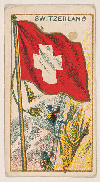 Flag of Switzerland, from the Flag Caramels series (E15) for the American Caramel Company, Issued by American Caramel Company, Philadelphia, Commercial color lithograph 