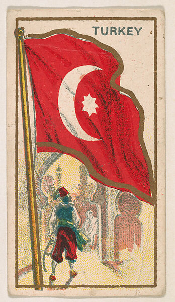Flag of Turkey, from the Flag Caramels series (E15) for the American Caramel Company, Issued by American Caramel Company, Philadelphia, Commercial color lithograph 