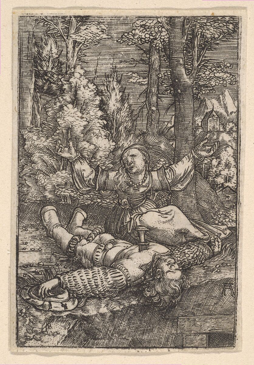 Pyramus and Thisbe, Albrecht Altdorfer (German, Regensburg ca. 1480–1538 Regensburg), Engraving 
