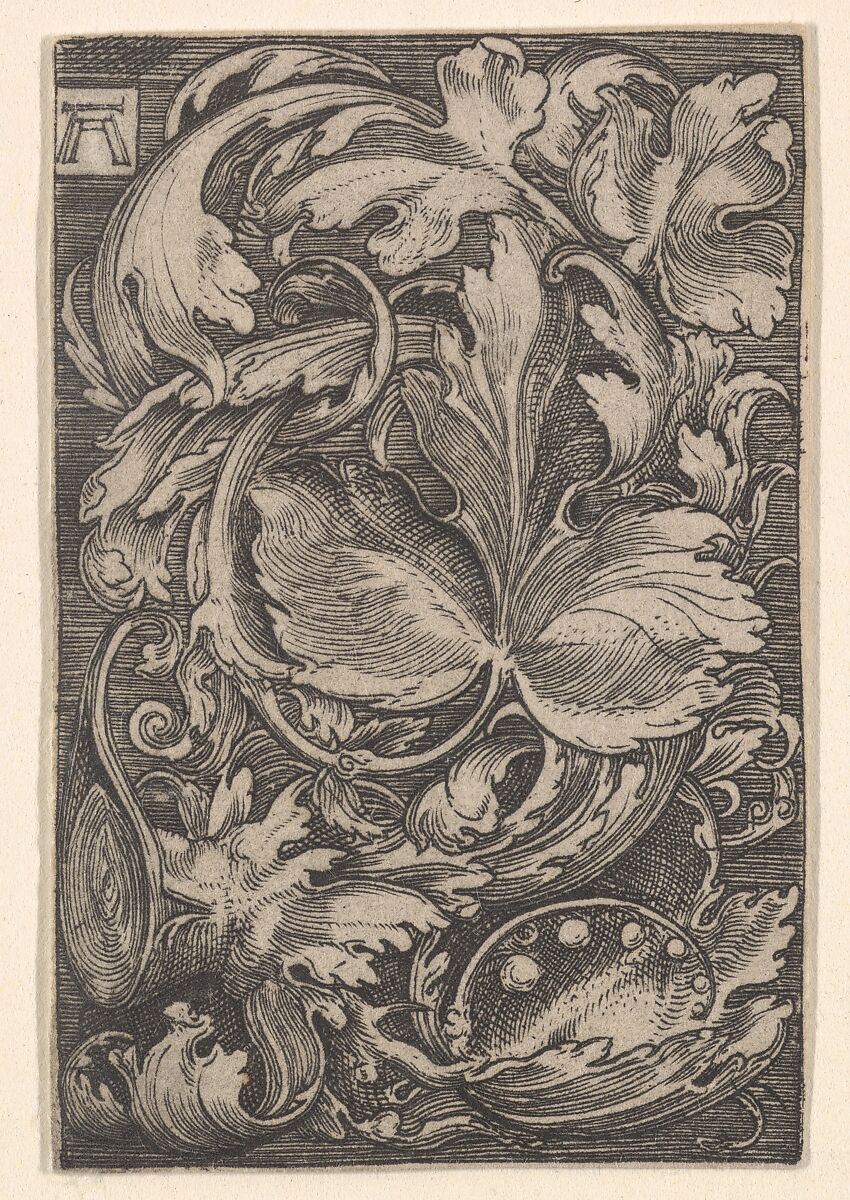 Copy of Leaf Ornament with Lilies of the Valley, After Albrecht Altdorfer (German, Regensburg ca. 1480–1538 Regensburg), Engraving 