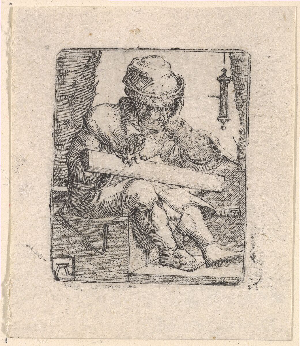 Carpenter, Albrecht Altdorfer (German, Regensburg ca. 1480–1538 Regensburg), Engraving 