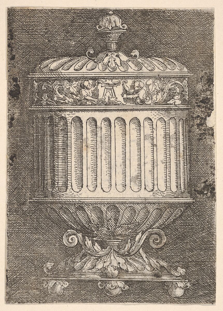 Covered Goblet with Three Feet, Albrecht Altdorfer (German, Regensburg ca. 1480–1538 Regensburg), Etching 