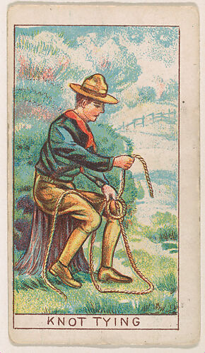Knot Tying, from the Boy Scouts series (E42) for the Fisher Candy Co.