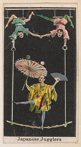 Japanese Jugglers, from The Circus series (E44) issued by Messer's Gum, Issued by Messer&#39;s Gum (American), Commercial color lithograph 