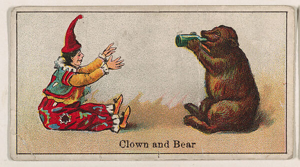 Clown and Bear, from The Circus series (E44) issued by Messer's Gum