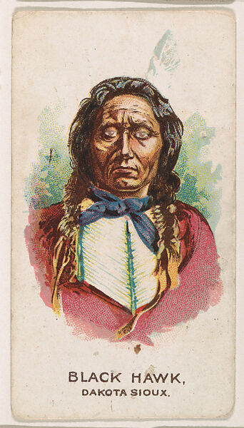 Black Hawk, Dakota Sioux, from the Indian Pictures series (E46) issued by The Philadelphia Caramel Company, Issued by Philadelphia Caramel Co., Camden, New Jersey, Commercial color lithograph 