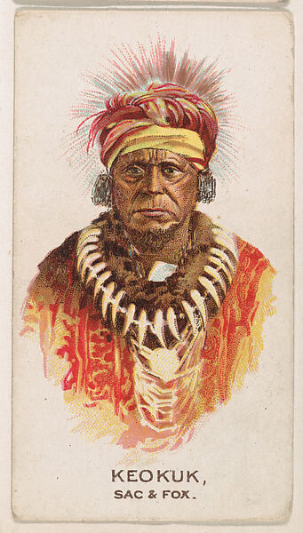 Keokuk, Sac & Fox, from the Indian Pictures series (E46) issued by The Philadelphia Caramel Company, Issued by Philadelphia Caramel Co., Camden, New Jersey, Commercial color lithograph 