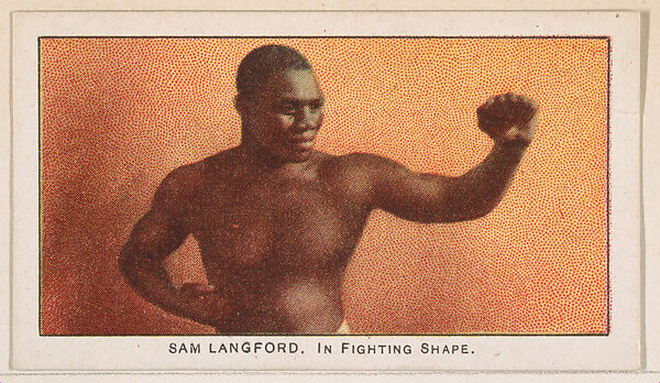 Sam Langford, In Fighting Shape, from the 27 Scrappers series (E79) for the Philadelphia Caramel Company, Issued by Philadelphia Caramel Co., Camden, New Jersey, Commercial color lithograph 
