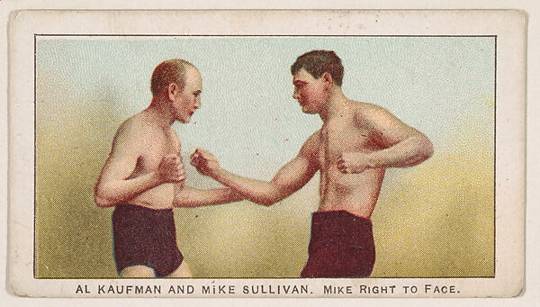 Al Kaufman and Mike Sullivan, Mike Right to Face, from the 27 Scrappers series (E79) for the Philadelphia Caramel Company, Issued by Philadelphia Caramel Co., Camden, New Jersey, Commercial color lithograph 