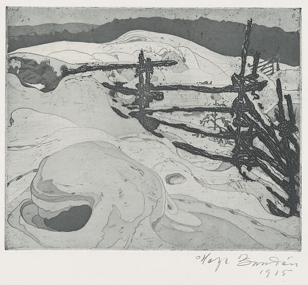Wet Weather (Blötväder), from the portfolio of the Swedish Fine Art Print Society (Föreningen för Grafisk Konst), Helge Zandén (Swedish, Borås 1886–1972), Soft-ground etching and aquatint 