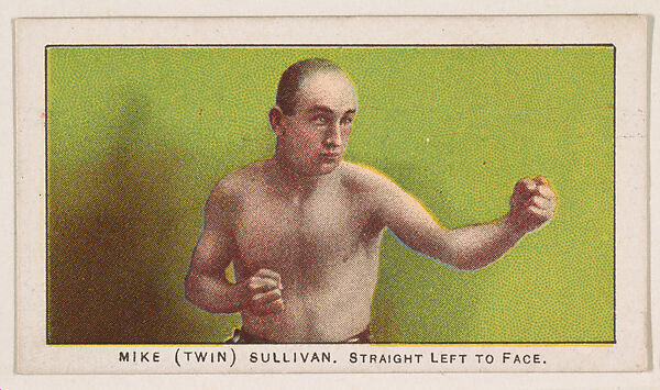 Mike (Twin) Sullivan, Straight Left to Face, from the 27 Scrappers series (E79) for the Philadelphia Caramel Company, Issued by Philadelphia Caramel Co., Camden, New Jersey, Commercial color lithograph 