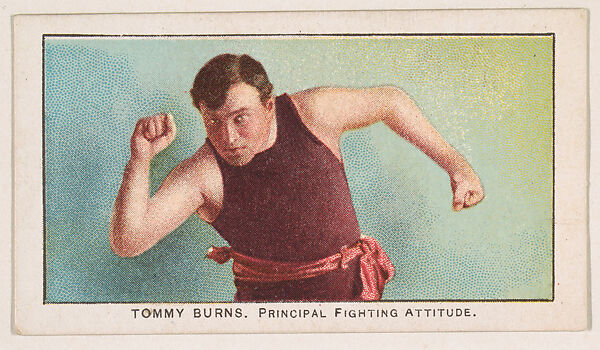 Tommy Burns, Principal Fighting Attitude, from the 27 Scrappers series (E79) for the Philadelphia Caramel Company, Issued by Philadelphia Caramel Co., Camden, New Jersey, Commercial color lithograph 