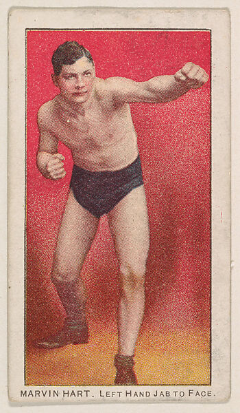 Marvin Hart, Left Hand Jab to Face, from the 27 Scrappers series (E79) for the Philadelphia Caramel Company, Issued by Philadelphia Caramel Co., Camden, New Jersey, Commercial color lithograph 