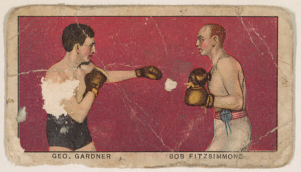 George Gardner Fighting Bob Fitzsimmons, from the 44 Scrappers series (E80) for the Philadelphia Caramel Company, Issued by Philadelphia Caramel Co., Camden, New Jersey, Commercial color lithograph 