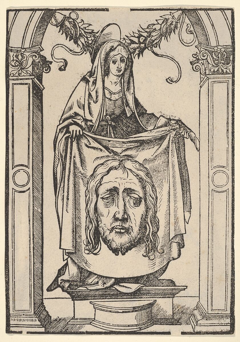 The Sudarium of Saint Veronica, Hans Burgkmair (German, Augsburg 1473–1531 Augsburg), Woodcut 