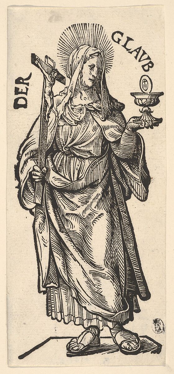 Faith (Der Glaub), from "The Seven Virtues", Hans Burgkmair (German, Augsburg 1473–1531 Augsburg), Woodcut; third state of three (Hollstein) 